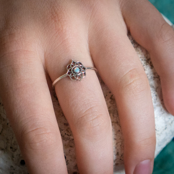 Opal Mandala Ring