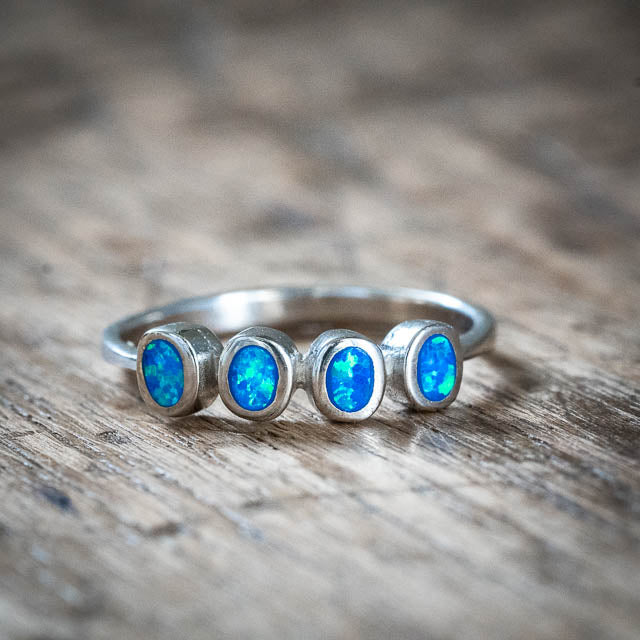 Blue Opal Beach Ring