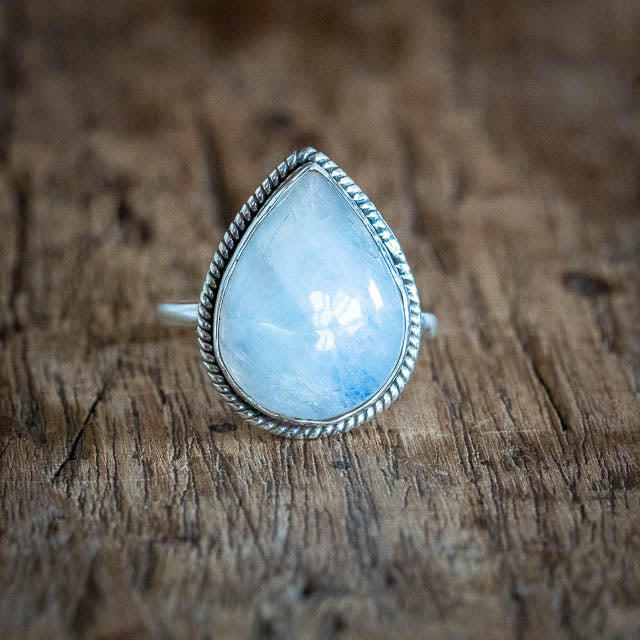 Large Teardrop Moonstone Ring
