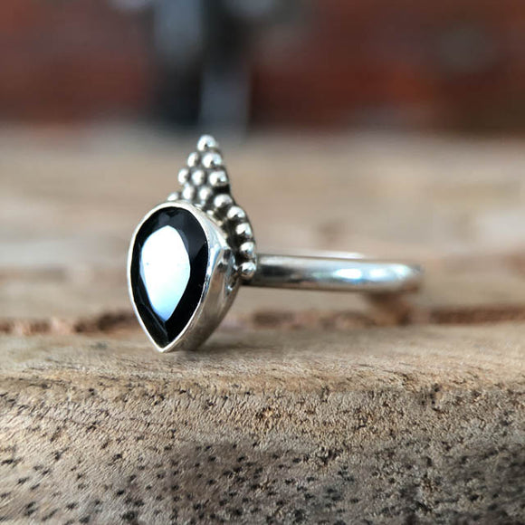 Adhira Black Onyx Ring