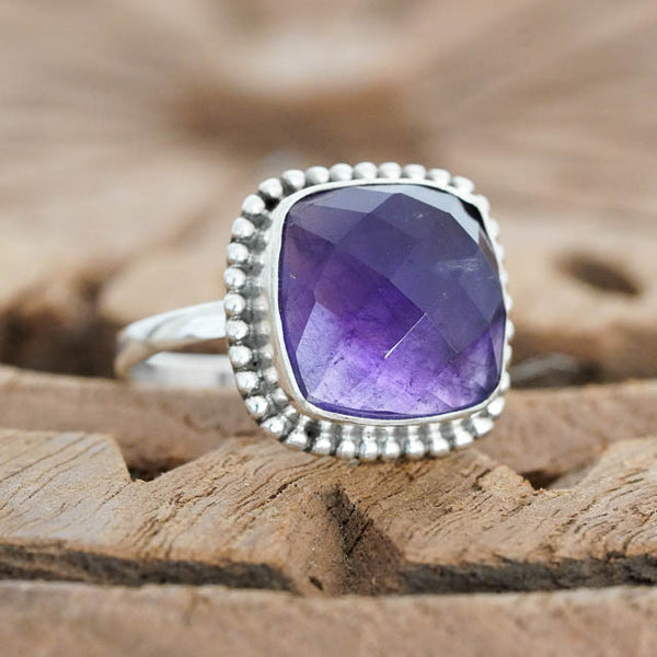 Sterling silver shop amethyst ring