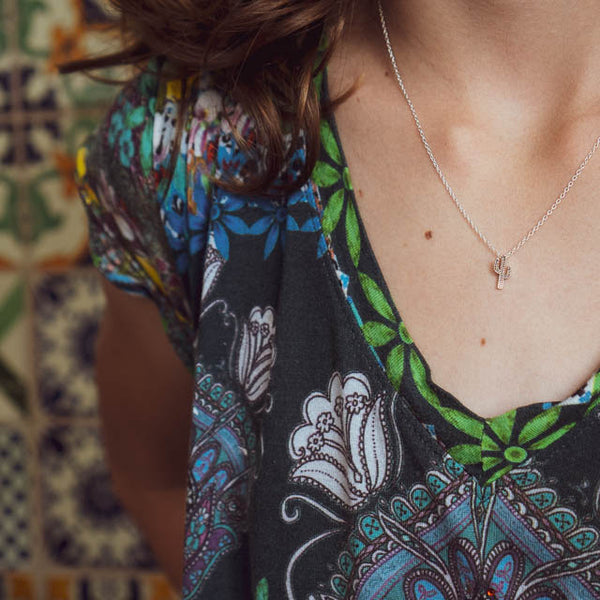Dainty Cactus Necklace Voodoo Jewellery