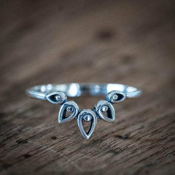 Boho Stacker Crown Ring