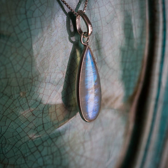 Moonstone Drop Necklace