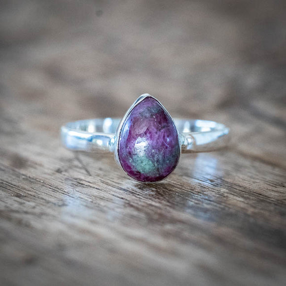 Ruby Zoisite Tear Ring