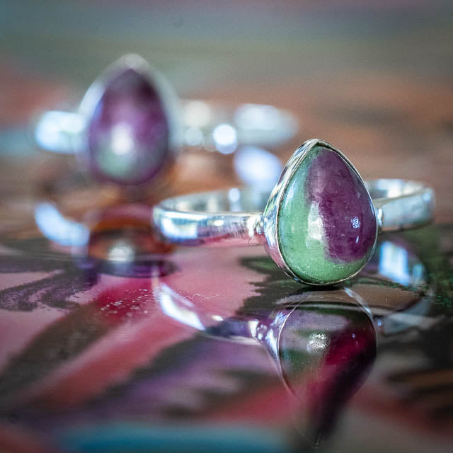 Ruby Zoisite Tear Ring