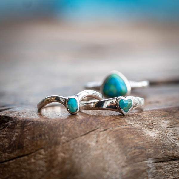 Turquoise heart ring hotsell