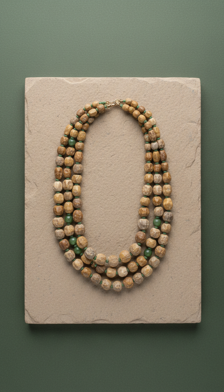 Sandstone Bead Layering Necklace