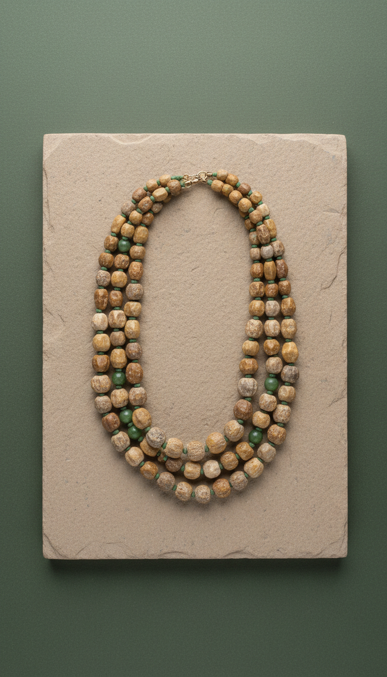 Sandstone Bead Layering Necklace
