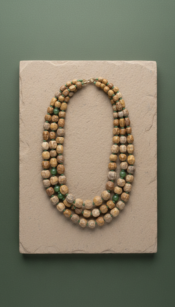 Sandstone Bead Layering Necklace