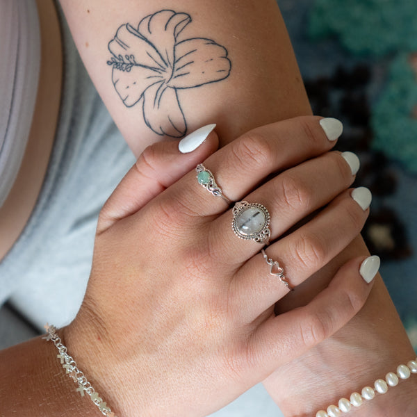 Celtic Knot Aventurine Ring