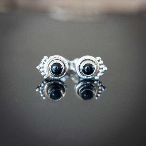 Dainty Black Onyx Studs