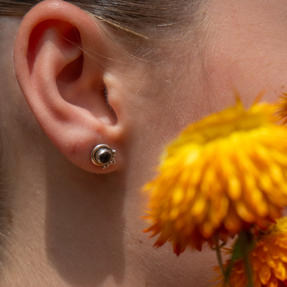 Dainty Black Onyx Studs