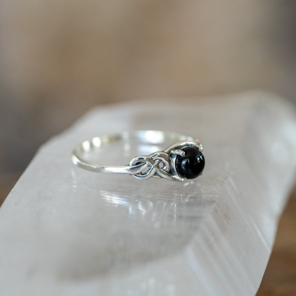 Celtic Knot Black Onyx Ring