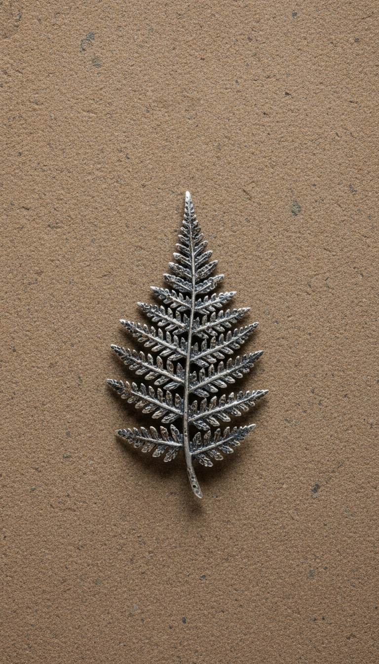 Weathered Silver Botanical Pendant