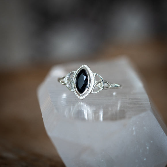 Celtic Black Onyx Ring