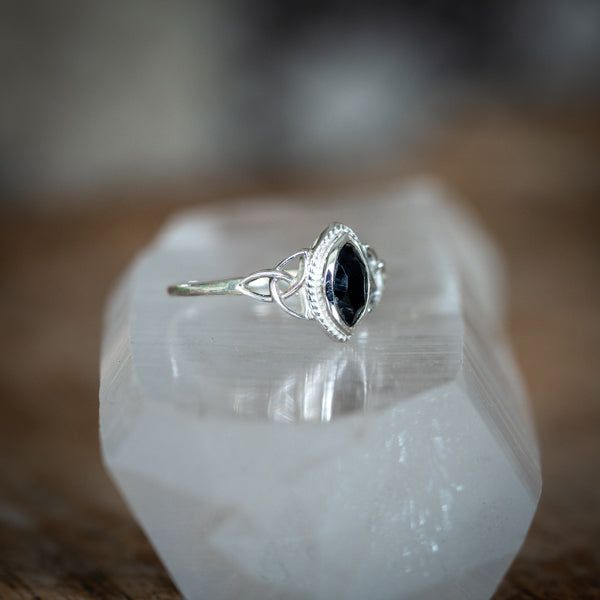 Celtic Black Onyx Ring