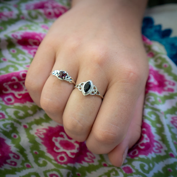 Celtic Black Onyx Ring