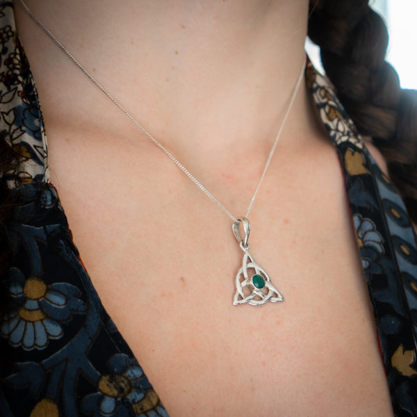 Celtic Green Onyx Necklace