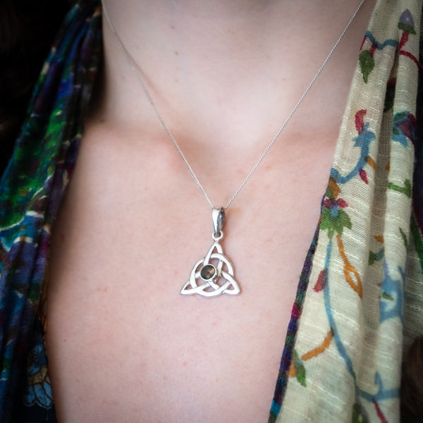 Celtic Smoky Topaz Necklace