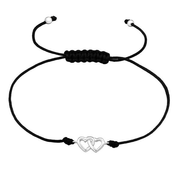 Double Heart Cord Bracelet