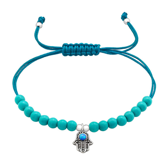 Corded Hamsa Bracelet