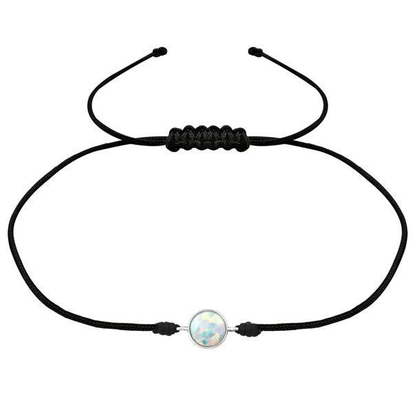 White Opal Corded Bracelet