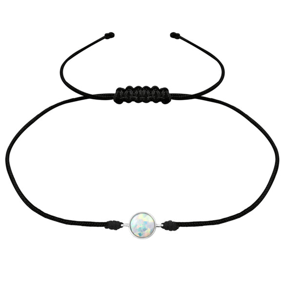 White Opal Corded Bracelet