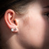 Dainty Opal Stud Earrings