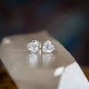 Cubic Zirconia Heart Studs