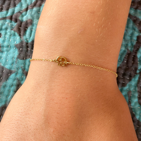 Gold Elephant Bracelet