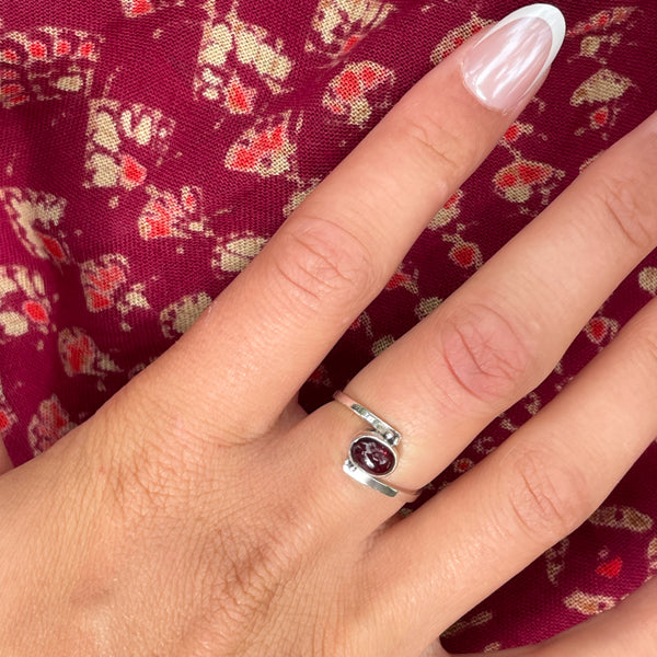 Oval Garnet Ring