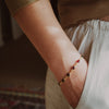 Oval Garnet Gold Bracelet