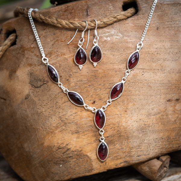 Marquise Garnet Necklace