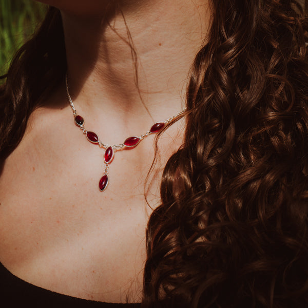 Marquise Garnet Necklace