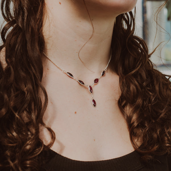 Marquise Garnet Necklace