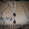 Double Pear Garnet Necklace