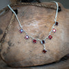 Square Cut Garnet Necklace