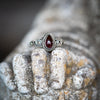 Indie Spiral Garnet Ring