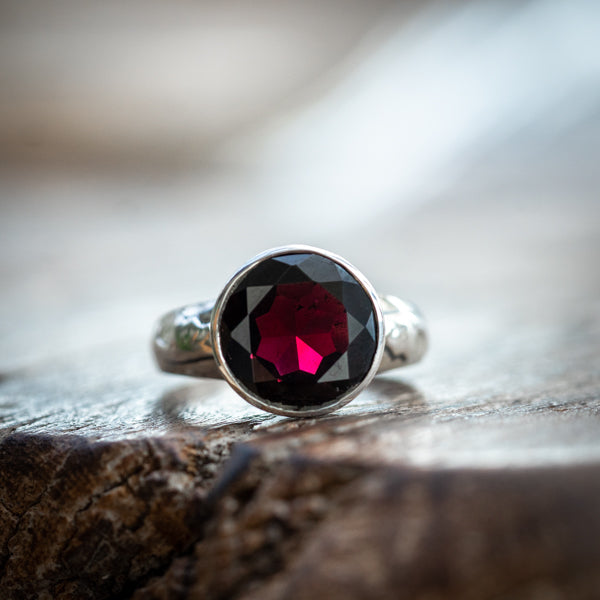 Chunky Garnet Ring