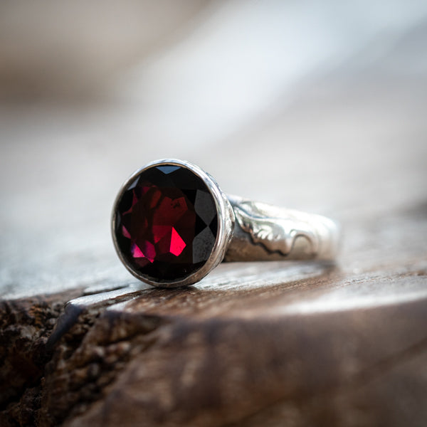 Chunky Garnet Ring