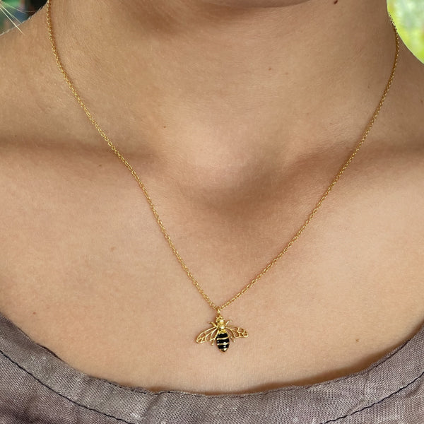 Gold Bee Necklace