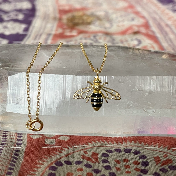 Gold Bee Necklace