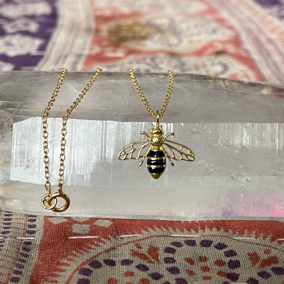 Gold Bee Necklace