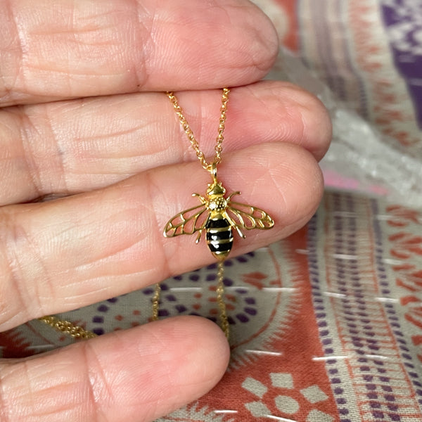 Gold Bee Necklace
