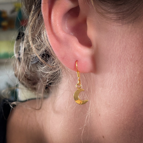 Gold Moon Earrings