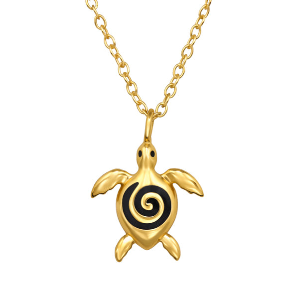Gold Turtle Necklace