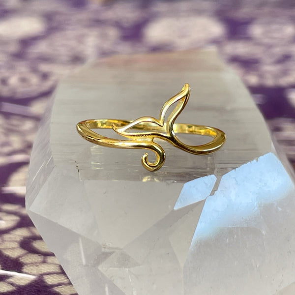 Gold Whale Tail Ring