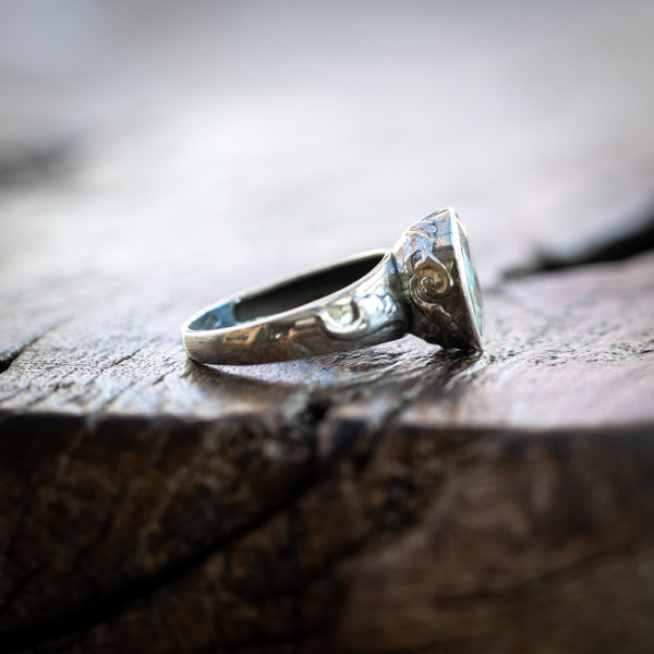 Chunky Green Amethyst Ring