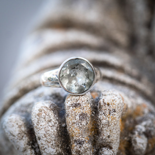 Chunky Green Amethyst Ring